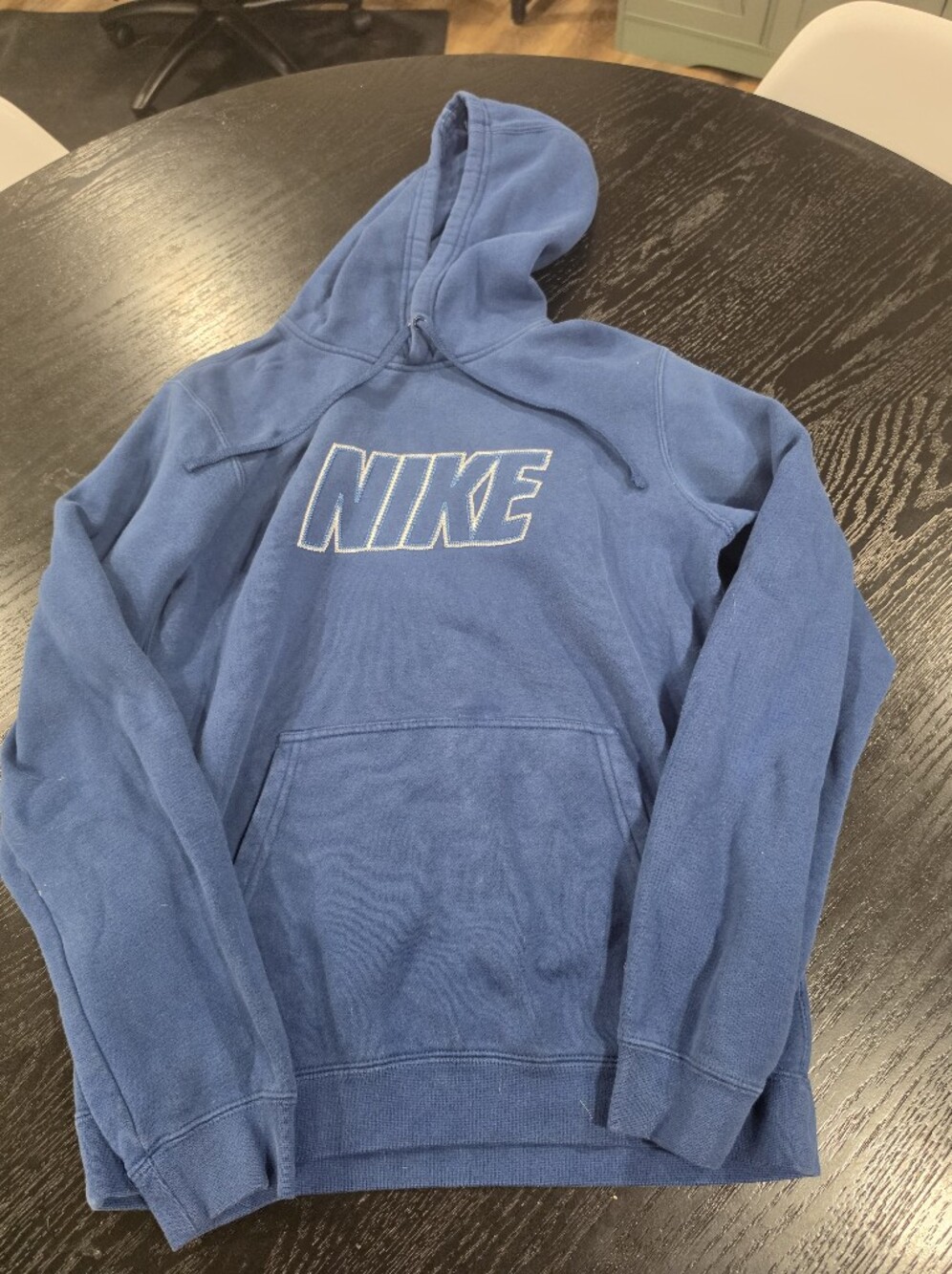 Nike Men’s Navy Blue Crewneck Pullover Hoodie